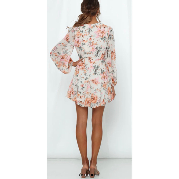 Hello Molly Need No Man Floral Flare Mini Dress M - Picture 2 of 7
